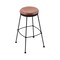 Holland Bar Stool Co 25" Stationary Counter Stool, Black Wrinkle, Med Oak Seat 303025BWMedOak - alternate 1